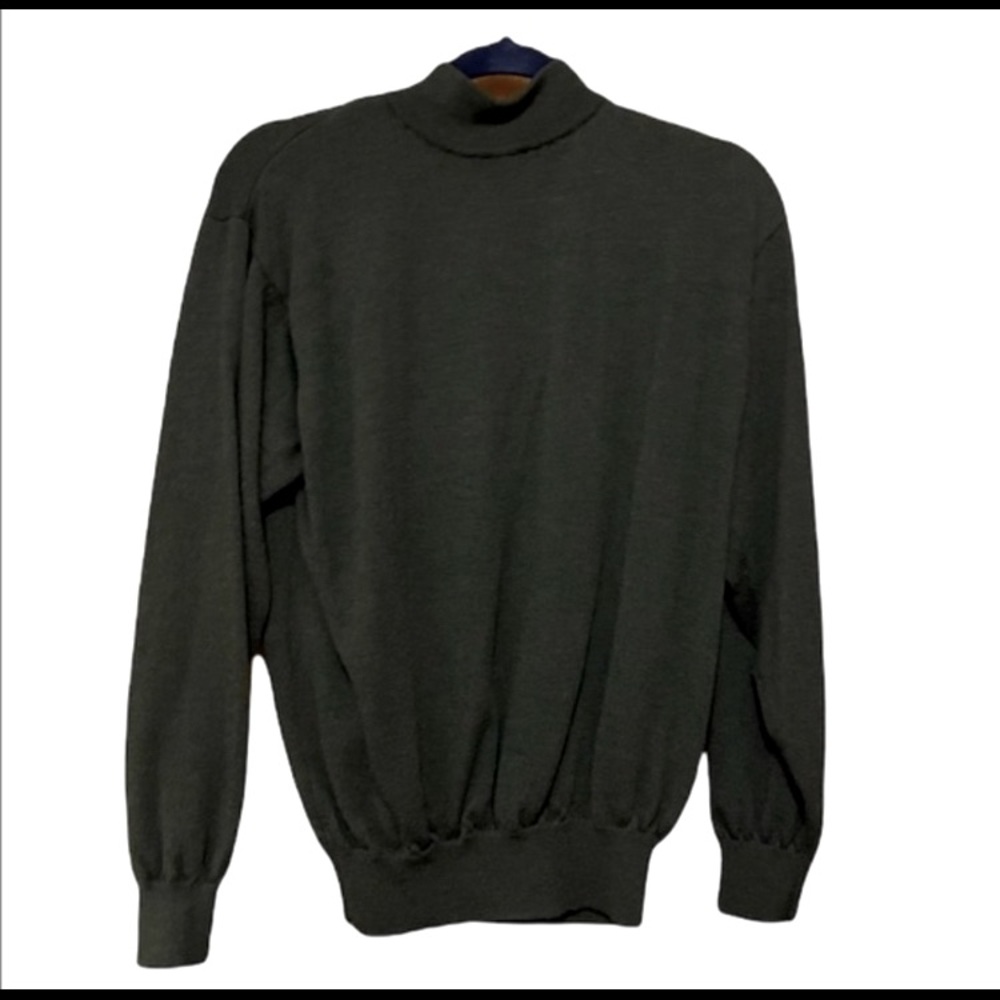 Cortina Italia 100% Merino Wool Men’s Black Crewneck Sweater Size XL